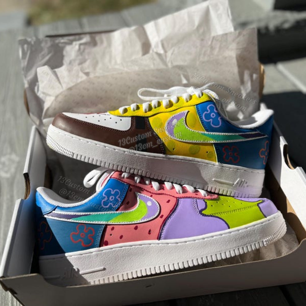 0684-Esponja Bob Graffiti de Colores Vivos