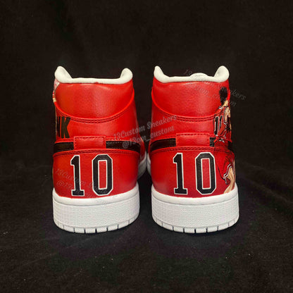 0592-Estilo de patrón rojo y negro de Slam Dunk