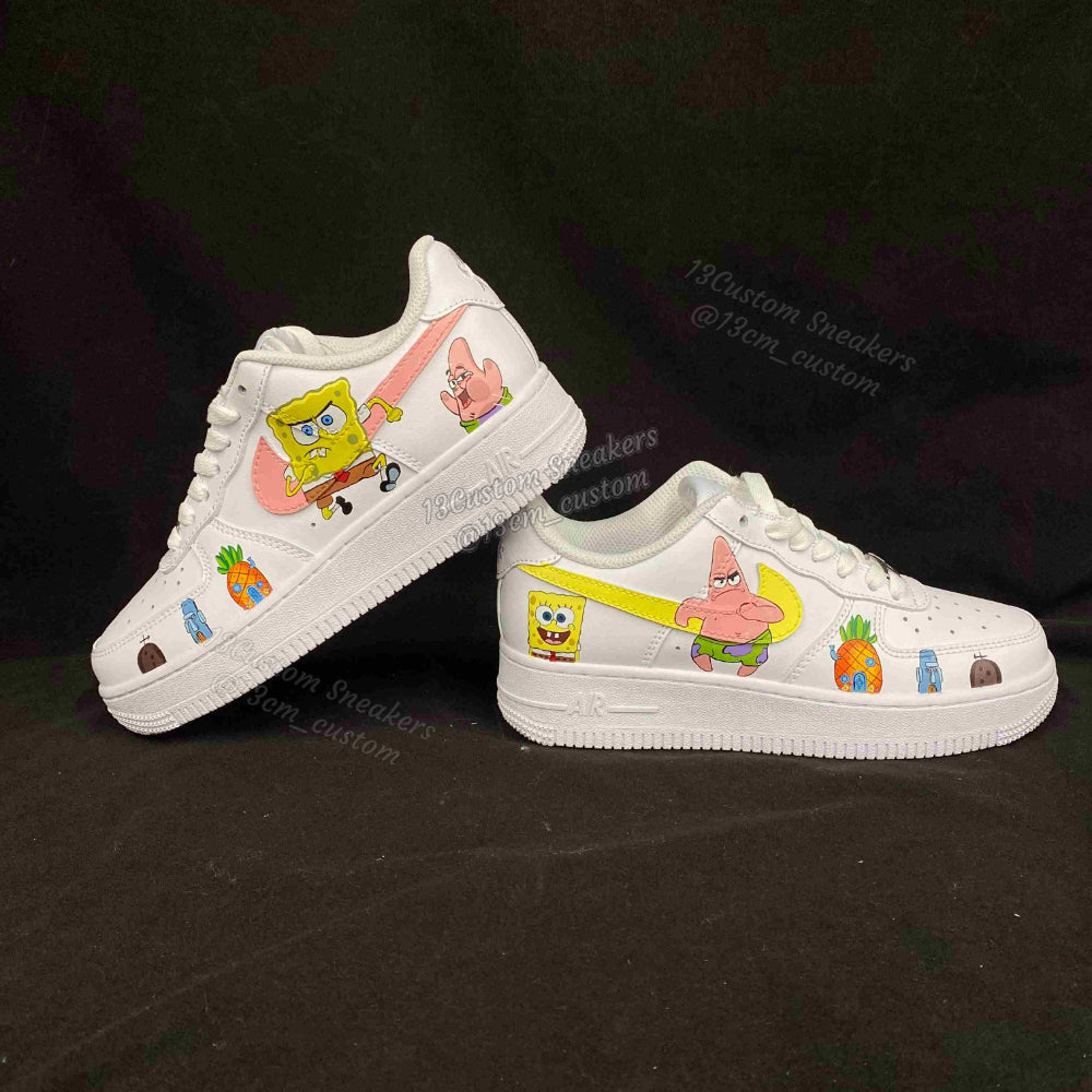 0676-Spongebob Schwammkopf Mehrere Charaktere Rosa Logo