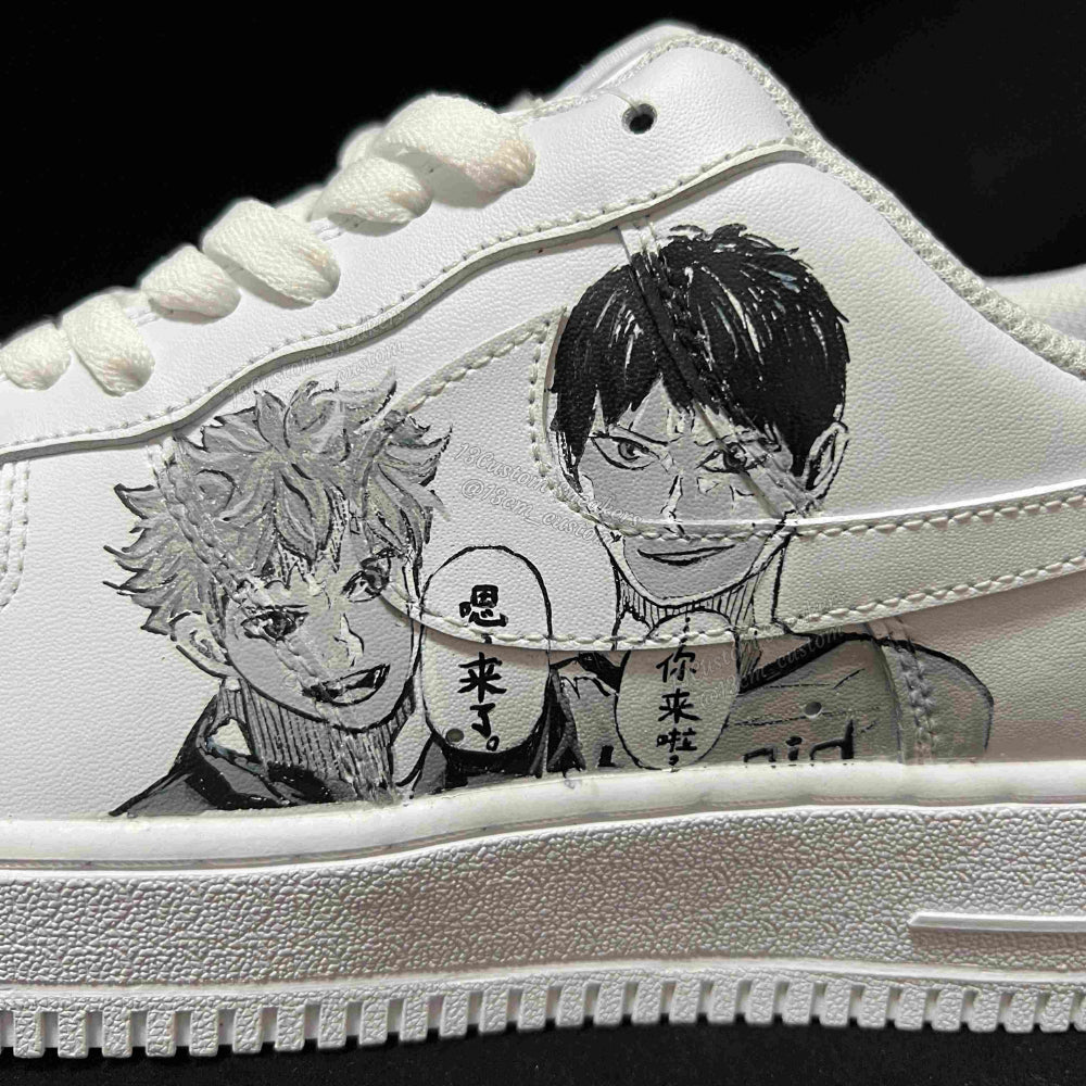 0663-Volleyball Boys Black and White Illustration