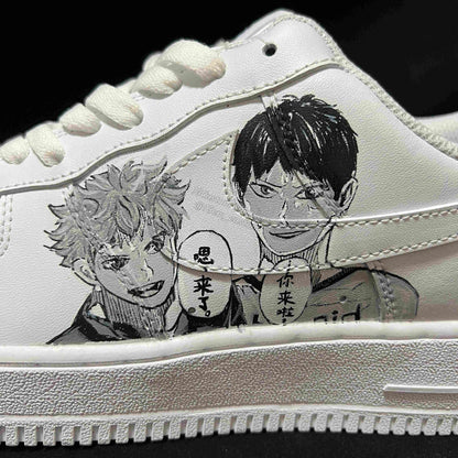 0663-Volleyball Boys Black and White Illustration