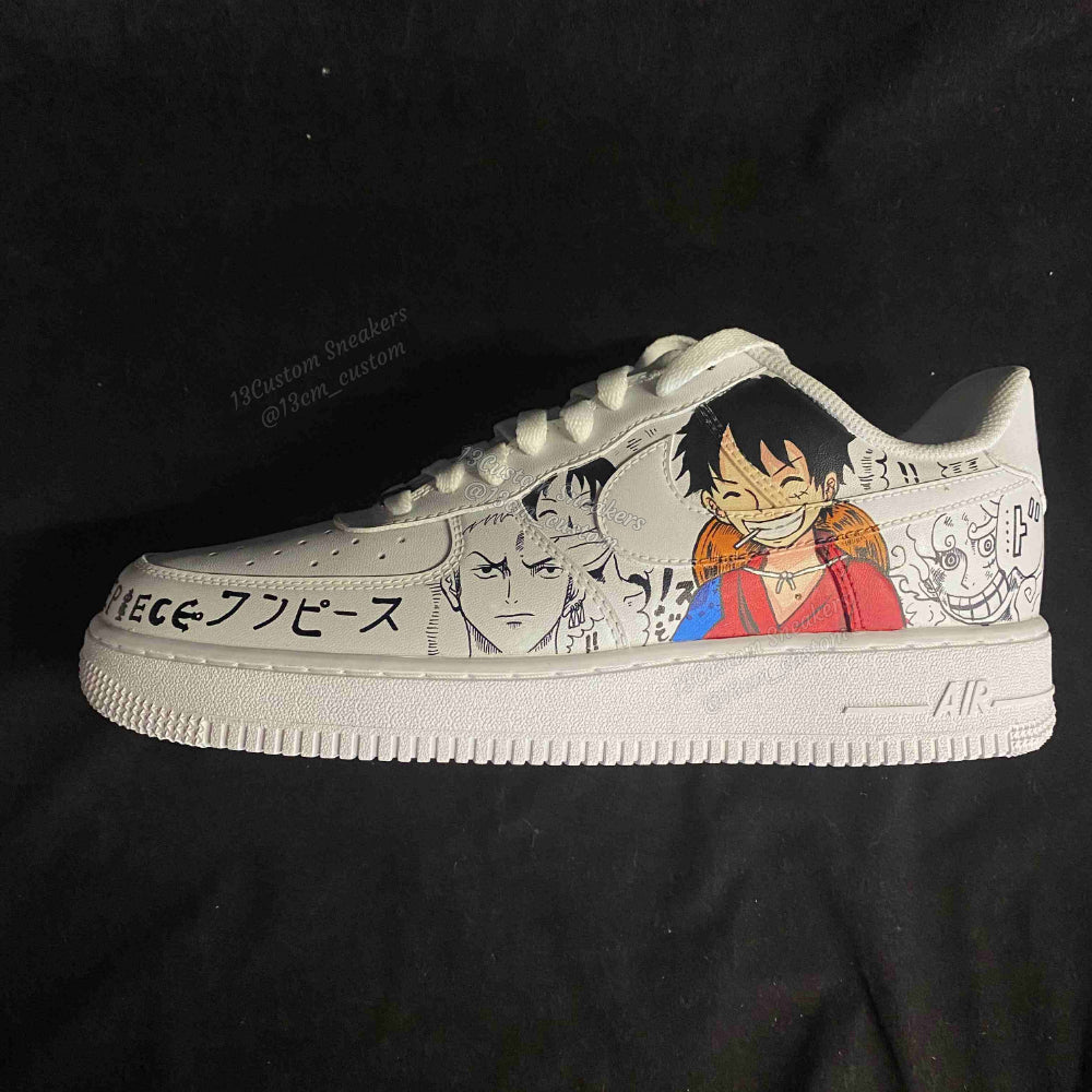 0604-One Piece ilustración a color + manga en blanco y negro cuatro caras