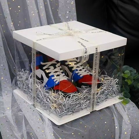 Ready-to-Gift Shoe Packaging Box (Includes LED String Lights & Card)