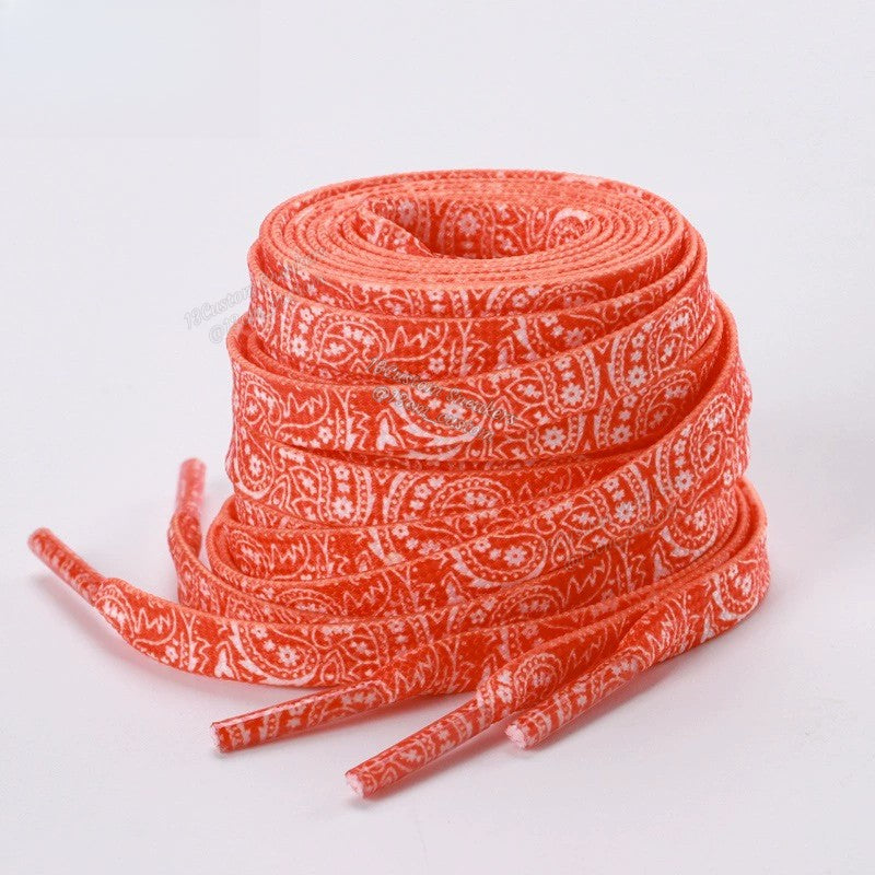 Cordones de zapatos Cashew Flower disponibles en 5 colores y longitudes