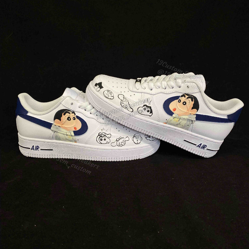 0517- Sudadera de moda Crayon Shin-chan azul