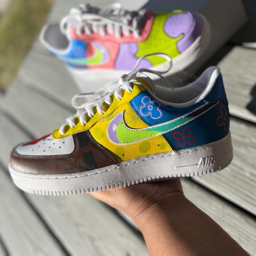 0684-Esponja Bob Graffiti de Colores Vivos