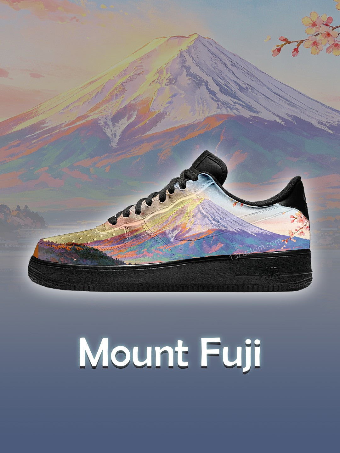 AF1 Black  富士山 客製化運動鞋