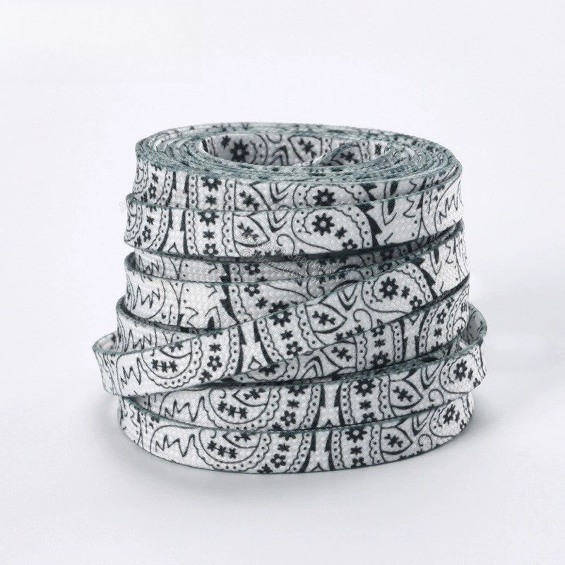 Cordones de zapatos Cashew Flower disponibles en 5 colores y longitudes