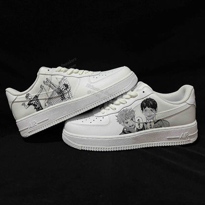 0663-Volleyball Boys Black and White Illustration