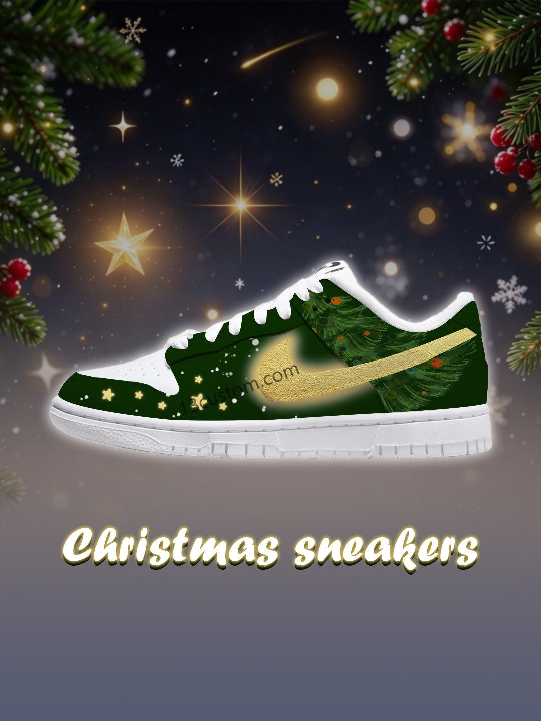 DK Christmas Tree Custom Sneakers