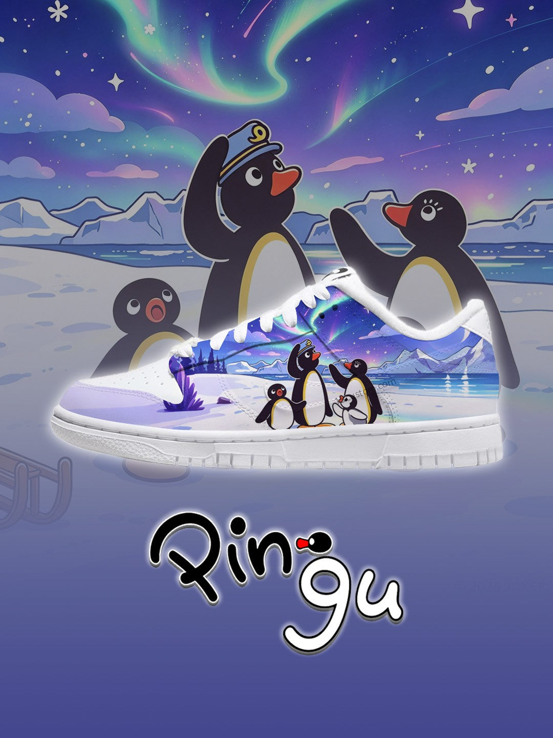 DK pingu aurora antarctica Custom Sneakers