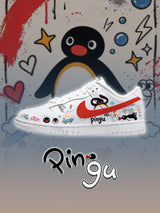 DK pingu graffiti street Custom Sneakers