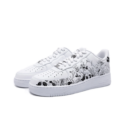 0117-花卉系列黑白水墨風格