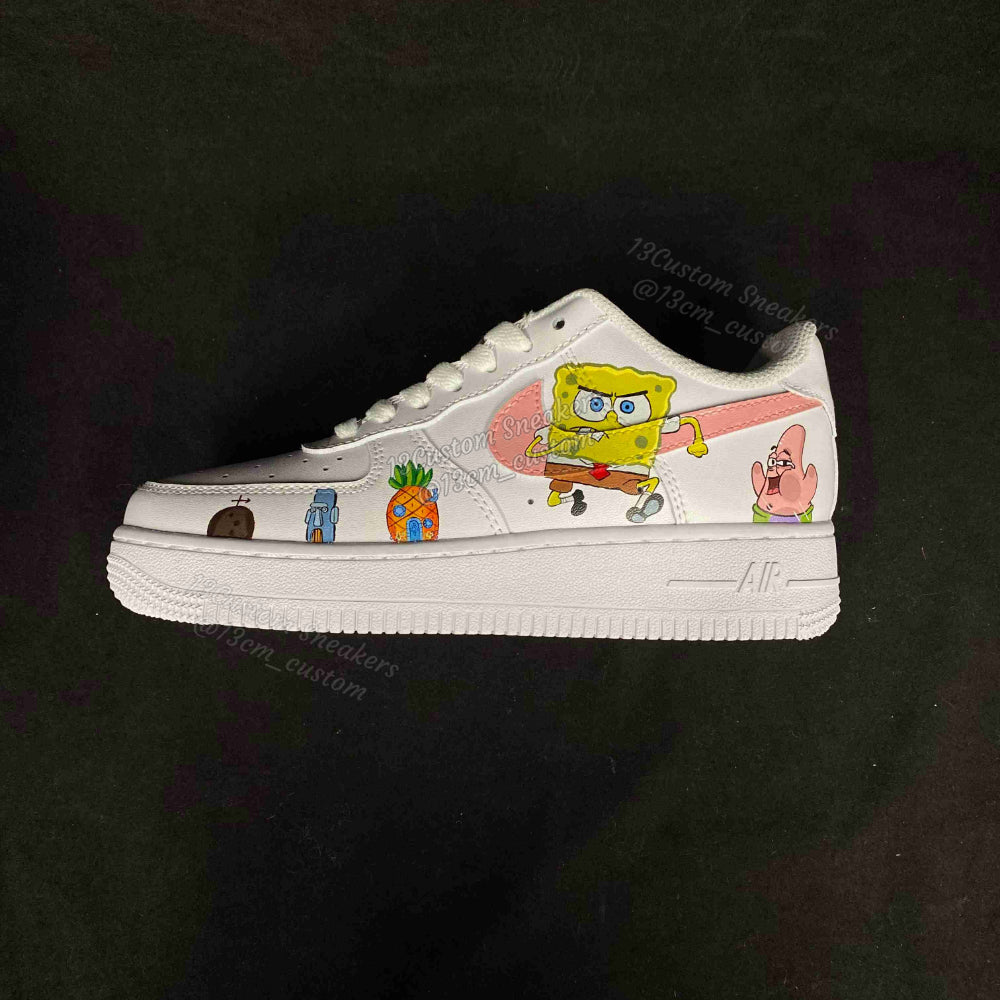 0676-Spongebob Schwammkopf Mehrere Charaktere Rosa Logo