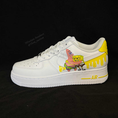 0670-Schwammkopf und Patrick flüssiges Logo