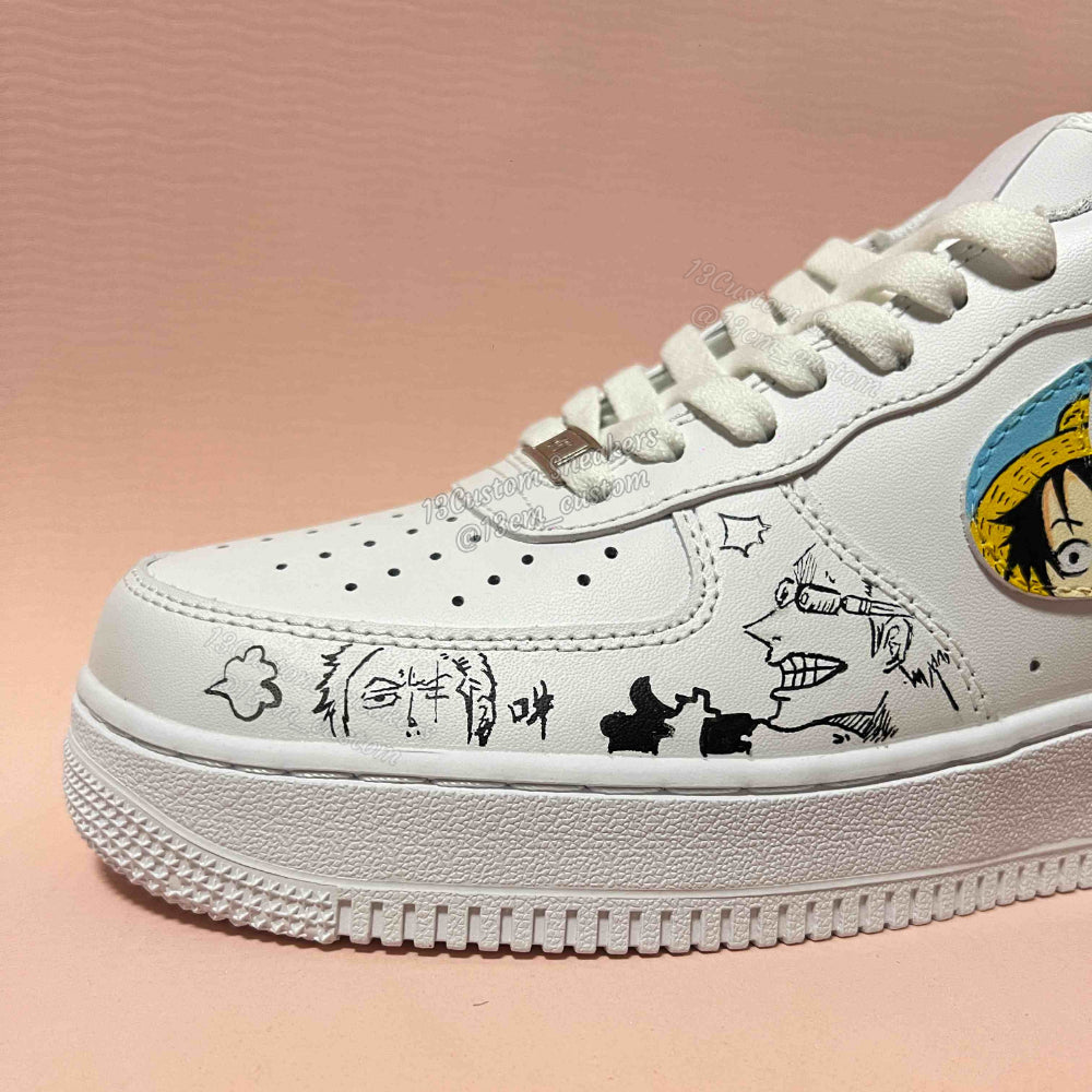 0619-Logo de Luffy + cómic en blanco y negro