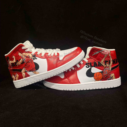 0592-Estilo de patrón rojo y negro de Slam Dunk
