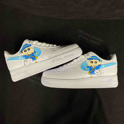 0535-Azul Pequeño Shin Pequeño Blanco