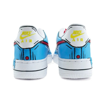 0446-Doraemon garabato azul y blanco